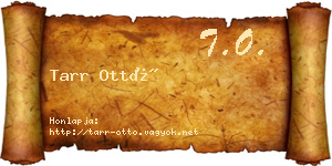 Tarr Ottó névjegykártya