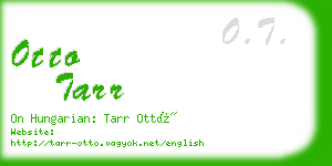 otto tarr business card